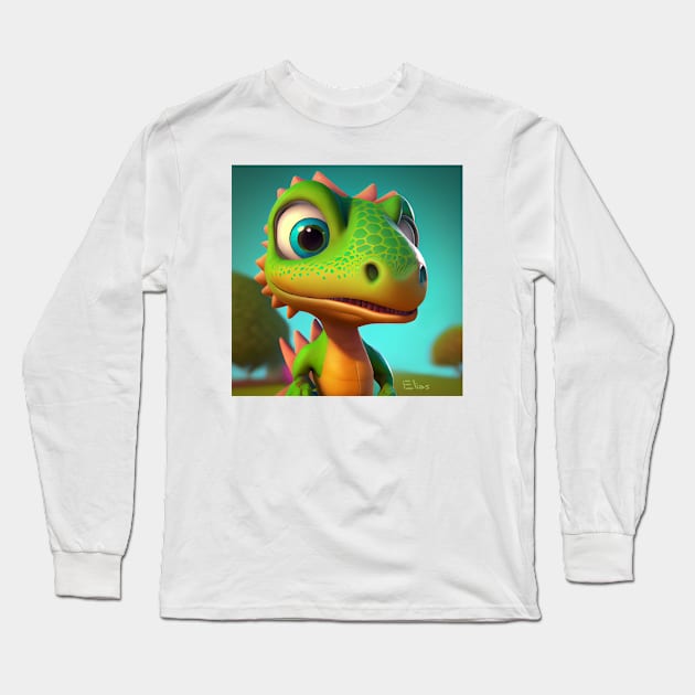 Baby Dinosaur Dino Bambino - Elias Long Sleeve T-Shirt by KOTOdesign